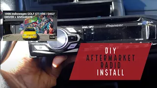 DIY Aftermarket Radio INSTALL VW MK3 Golf GTI JETTA CABRIO | SMOKEDRUBBER