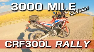 Honda CRF300L Rally - 3,000 Mile Review