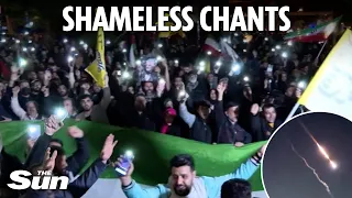 Iranian crowds cheer missile & drone attack on Israel - as Netanyahu thanks UK for protection