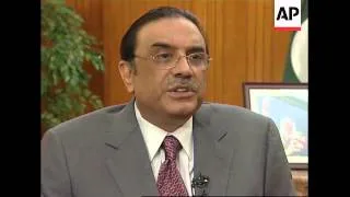 WRAP AP exclusive interview with President Asif Ali Zardari