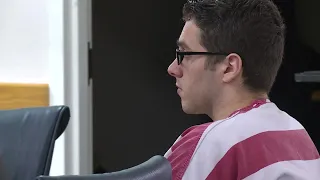 Austin Harrouff appears in court during hearing