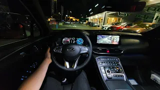 Hyundai Santa Fe Plug-in Hybrid 2022 Test Drive POV at Night 4K