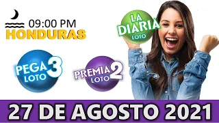 Sorteo 09 PM Loto Honduras, La Diaria, Pega 3, Premia 2, Viernes 27 de agosto 2021 |✅🥇🔥💰