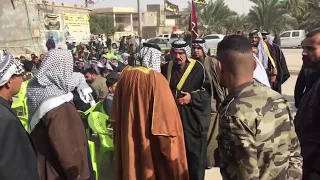 استقبال الشيخ محمدعلي العباس الزامل ال حسين رئيس عموم قبيلة بني العروس العجرش في العراق