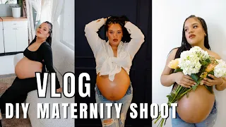 VLOG // DIY MATERNITY SHOOT! Step by step process + TIPS to SAVE MONEY and TAKE YOUR OWN PICTURES!