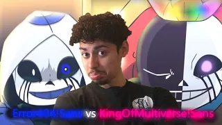 GOD TIER SANS FACE OFF | Error404!Sans vs KingOfMultiverse!Sans (Animation) REACTION!