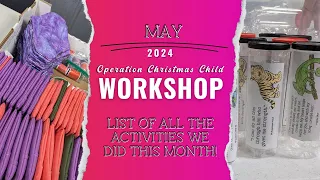 Our May Operation Christmas Child Workshop - Activities and Ideas