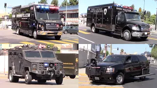 *RARE* Beverly Hills Police Dept. Bearcat SWAT and K9 Units Responding