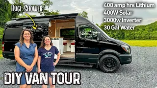 Luxury CAMPER Van TOUR - Sprinter Limo Converted to BEAUTIFUL Tiny Home