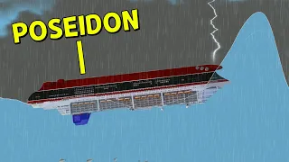 Poseidon Turned Over by a Big Wave | Floating Sandbox