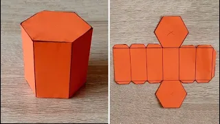 صنع مجسم موشور قائم ذو قاعدة سداسية - Prisme à base hexagonale