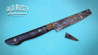 Restoring a Lost Japanese Knife from the Bottom of a River