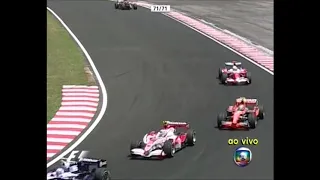 Largada GP Brasil 2007   Erro de Hamilton