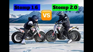 Stomp E Box 2.0 VS Stomp 1.6 E Box Race! Dirt bike crash! #dirtbike #bike #crash #dirtbikes #ebikes