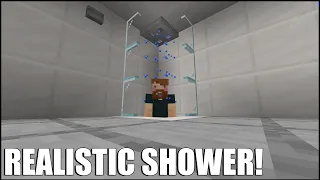 How To Build a REALISTIC Shower in Minecraft Bedrock! (No commands/Mods)