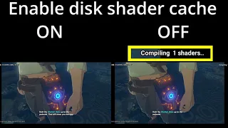 Enable shader cache on off