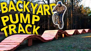 Building a WOODEN Pump Track in our Backyard!