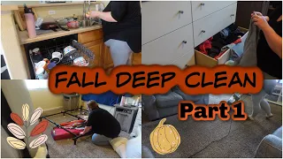 Fall Deep clean Part one| Cleaning motivation| deep cleaning