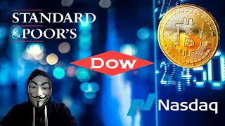 Корреляция Bitcoin (btc) с фондовыми индексами S&P 500, Dow Jones,  Nasdaq // Прогноз BTC и S&P 500