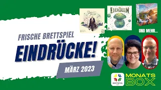 Monatsbox März 2023 der Brettspielbox - 8 Brettspiel Eindrücke