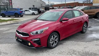 2021 KIA Forte LXS in Currant Red with Black