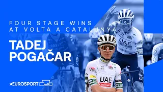 A look back at Tadej Pogačar sensational four stage wins at the Volta a Catalunya 🔥