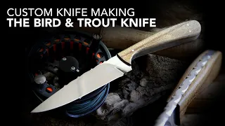 Making a Bird and Trout Knife with a hand-filed Vine pattern on the spine.