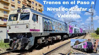 Maravillosa mañana de Trenes en el Paso a nivel de Alfafar - Valencia , España 🚦🛤️  Level crossing