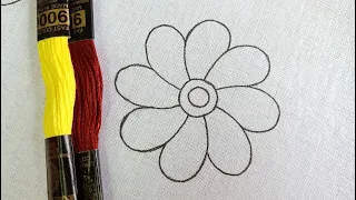 Hand Embroidery Amazing Needle Work Flower Making Idea,Easy Cretan Stitch Following Sewing Tutorial