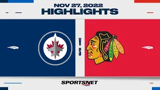 NHL Highlights | Jets vs. Blackhawks - November 27, 2022