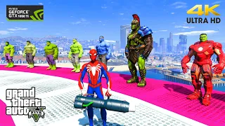 GTA 5 Epic Ragdolls Spiderman |Spiderman Vs Super Heros | Jump Fails  (Euphoria Physics)GTA V Ep.130