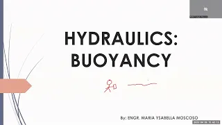 HYDRAULICS: BUOYANCY