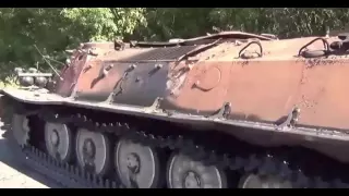Разбитая колонна российских оккупантов под Донецком
