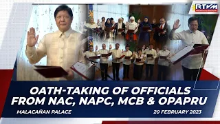 Oath-taking of Officials from NAC, NAPC, MCB and OPAPRU 02/20/2023