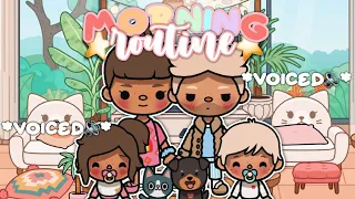 Aesthetic Family Morning Routine! 🏡☀️ || voiced 🔊 || Toca Boca Roleplay