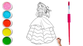 Dress Up Barbie and Barbie Characters Coloring with Sticker Book | painting and drawing for kids |