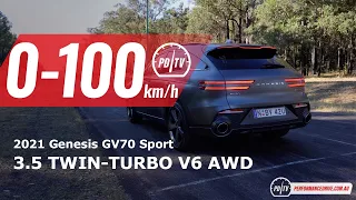 2021 Genesis GV70 3.5T 0-100km/h & engine sound