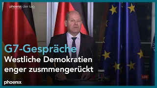 G7-Videokonferenz: Statement von Bundeskanzler Scholz