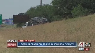 Woman killed in crash on I-35 in JoCo