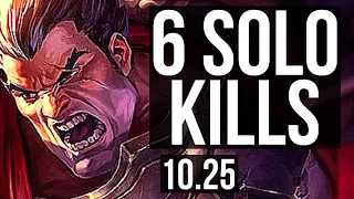 DARIUS vs URGOT (TOP) (DEFEAT) | 6 solo kills, 500+ games, 1.0M mastery | EUW Master | v10.25