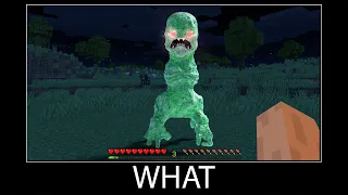 Minecraft wait what meme part 40 realistic minecraft creeper