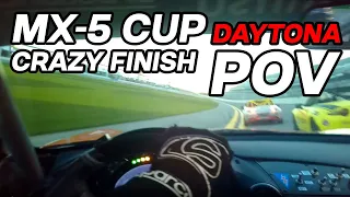 POV - Wild Finish at Daytona | Driver's Eye | 2021 Mazda MX-5 Cup