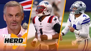 Cam shows real structure in Week 2, talks Cowboys' comeback win VS Falcons — Colin | NFL | THE HERD