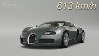 Gran Turismo 6 Bugatti Veyron 2013 - 613 km/h Top Speed