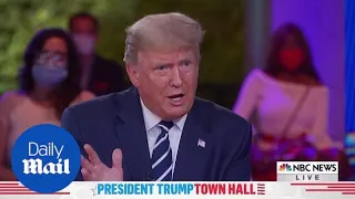 Trump quizzed about QAnon conspiracy theory at town hall