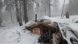 Waiting for a SNOWSTORM, I'm hiding in a forest house underground