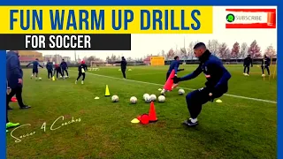 🔰 📢Fun Warm Up Drills For Soccer / Amazing Warm up Drills