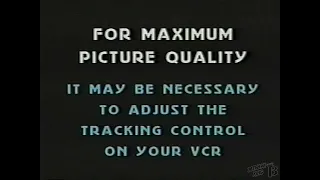 Notice - It May Be Necessary To Adjust The Tracking Control on Your VCR (Audio) 1991