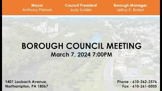 Northampton Borough Council Meeting - March 15, 2024