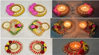 Diwali Diya Decoration Ideas| Candle holder making at home